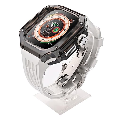 NEYENS Modifikationsset für Uhrengehäuse und Uhrenarmband, für Apple Watch Ultra 8 49 mm Serie, transparentes Mod-Kit, Abdeckung für Sportuhrenarmband, 49 mm, Achat