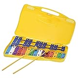 Btuty Glockenspiel mit 25 Tönen, Xylophon, Percussion, Musikunterricht mit 2 Schlägeln, Handkoffer