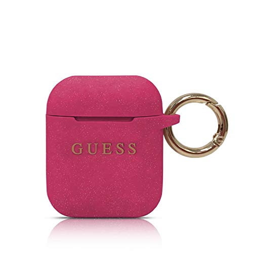 Guess Silicone Airpod Cover Ring Printed Logo - fuchsia (GUACCSILGLFU)