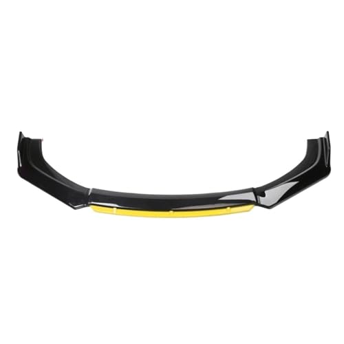 Splitter 4 STÜCKE Universal ABS Kunststoff Kohlefaser Autozubehör Auto Vorderen Stoßfänger Lip Body Kit Spoiler Splitter Diffusor Splitter Frontlippe(Black and Yellow)