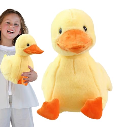 LPORF Gelbe Ente Stofftier Plüsch,Süße gelbe Enten-Plüschtiere - Weiche, kuschelige Spielbegleiter, Geschenk für Kinder und Erwachsene, Lernspielzeug, Weihnachtsstrumpffüller