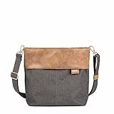 ZWEI Olli OT8 Tasche Damen Umhängetasche Schultertasche 25x23x10 cm (BxHxT), Farbe:, Graphit (Grau / Braun), One size