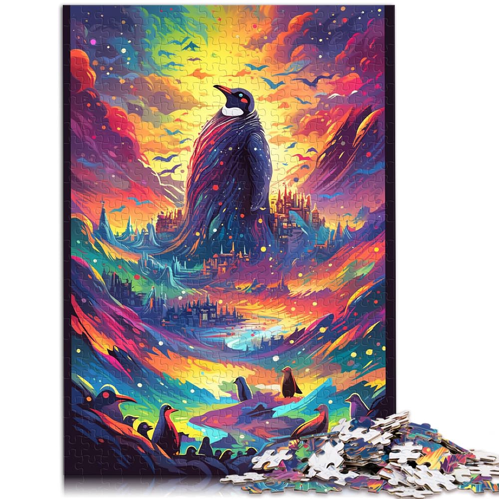 Puzzle Bunte Pinguine 1000-teiliges Puzzle für Erwachsene, Holzpuzzle, Spielzeug, Puzzle, Lernspiele, Stressabbau-Puzzle, 1000 Teile (50 x 75 cm)