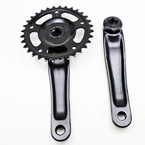 Vierkant 6/7/8-fach Kurbelgarnitur, MTB Fahrrad Crank Set Single Speed ​​Zahnplatte Fahrradkurbelgarnitur MTB Fahrrad-Kurbeln Sprocket(32T)