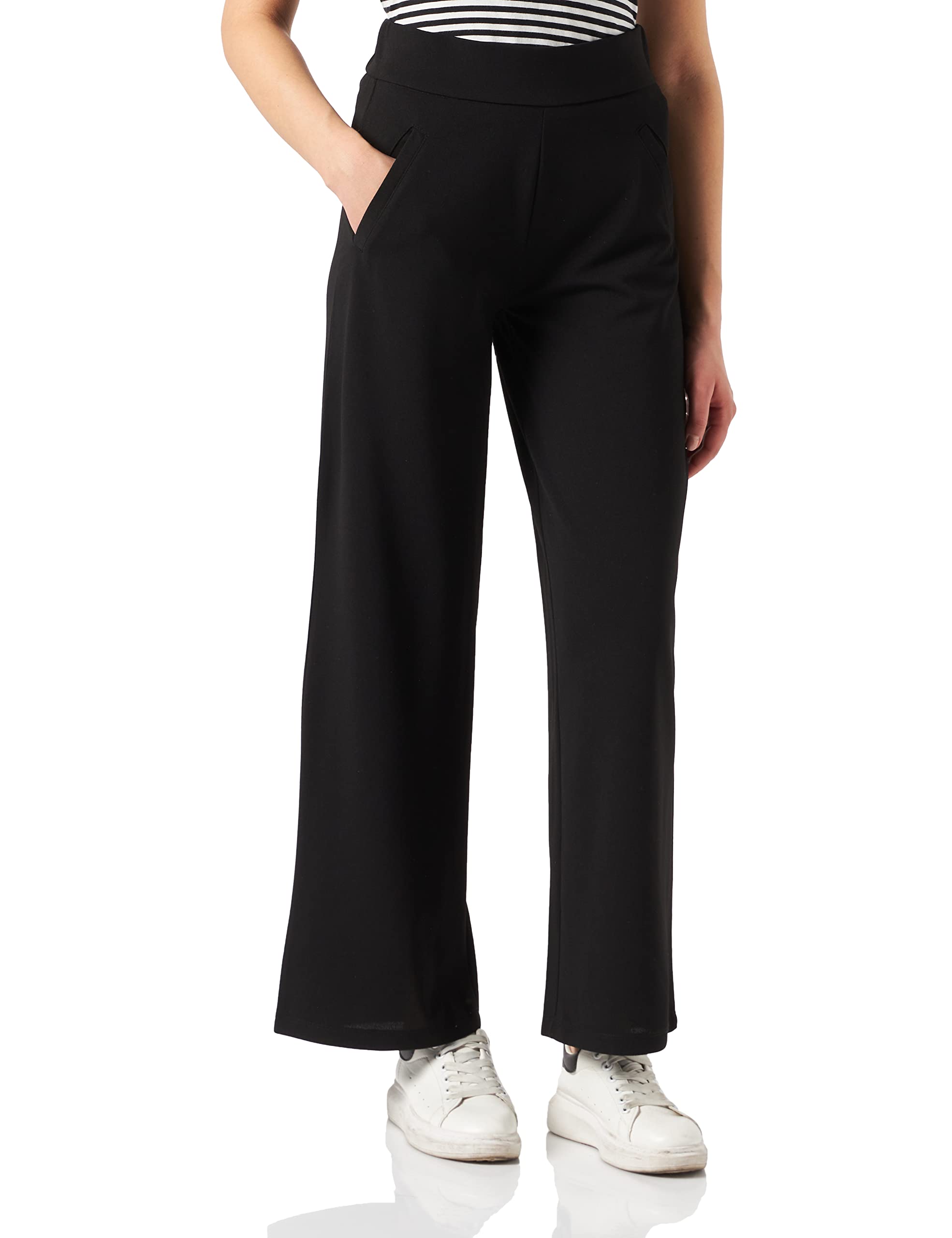 JDY Damen JDYLOUISVILLE Catia Wide Pant JRS NOOS Hose, Black, XS/30