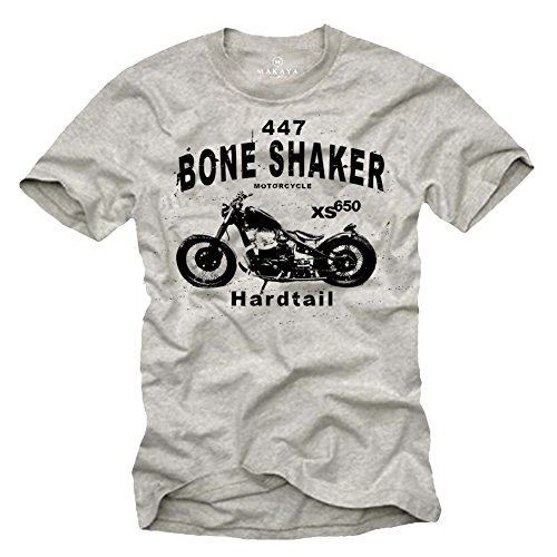 Biker T-Shirt für Herren Bobber XS 650 Motorrad grau Größe L