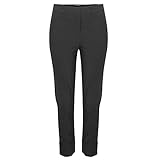 Robell Style BELLA09 – Bequeme, stretchige 7/8 Damenhose, Gerade geschnittenes Bein mit Aufschlag und Gesässtaschen Farbe Anthra Größe 40