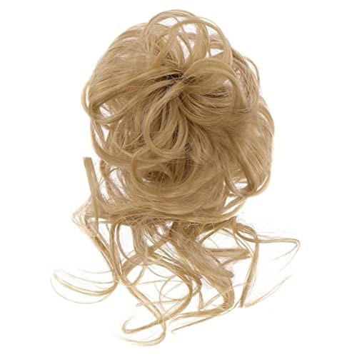 Bun Haarteile Pieces Lockiges Wellen-Haarknoten-Haargummi for Frauen, unordentlicher Dutt-Haarteil, zerzauste Hochsteckfrisur-Haarknoten, Verlängerung, elastisches Haarband Brötchen-Haarteil (Color :