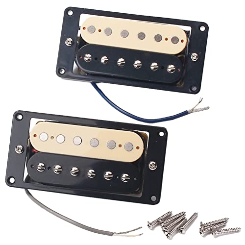 ZENGXUE Praktisch N + B. Gitarre Humbucker Pickups Schwarzer Rahmen Für 6 Saiten E-Gitarren- Teilen DIY. Humbucker Tonabnehmer Set