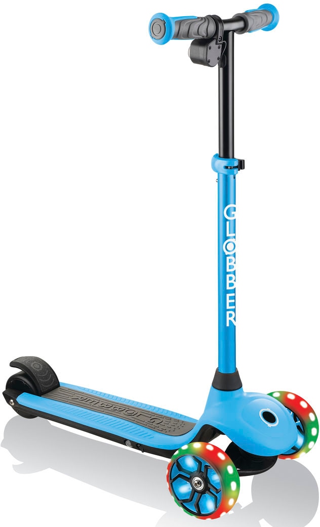 Globber E-Scooter "ONE K E-MOTION 4 PLUS, mit Leuchtrollen"