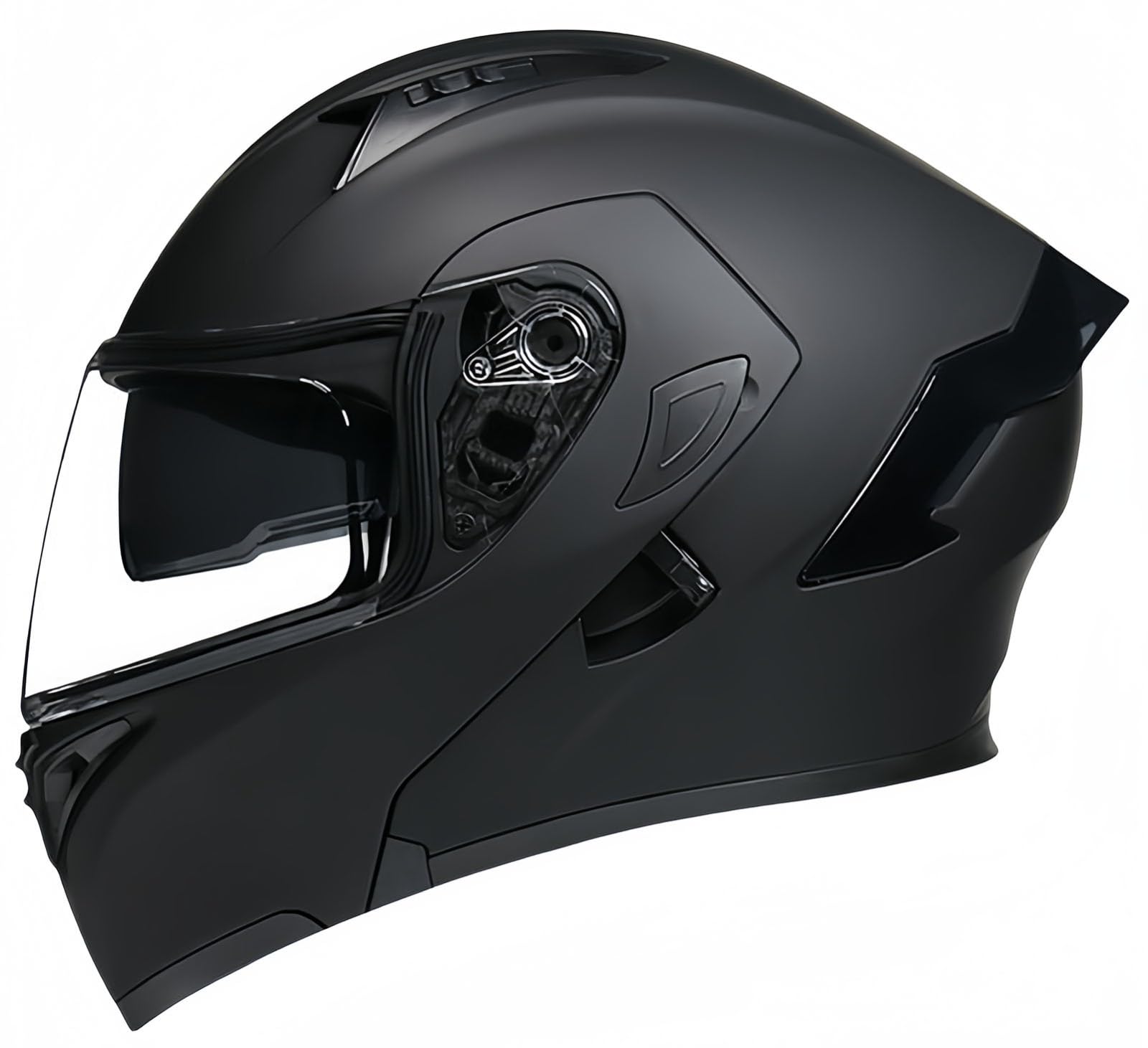 Modularer Integralhelm Für Motorräder, Hochklappbarer Motorradhelm, ECE-Zugelassener Doppel-Integralvisierhelm Für Herren Und Damen, Roller-Motorradhelm Für Erwachsene T,L56-57CM