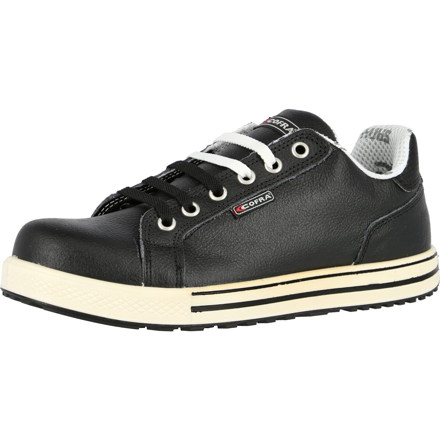 Cofra S.r.l. Herren Skoene forbliver størrelse med korte ærmer - Curita Cofra Kuld Srctaille Sicherheitsschuhe Throw S3 SRC Old Glories im Sneaker Look Gr 43, Schwarz, 43 EU