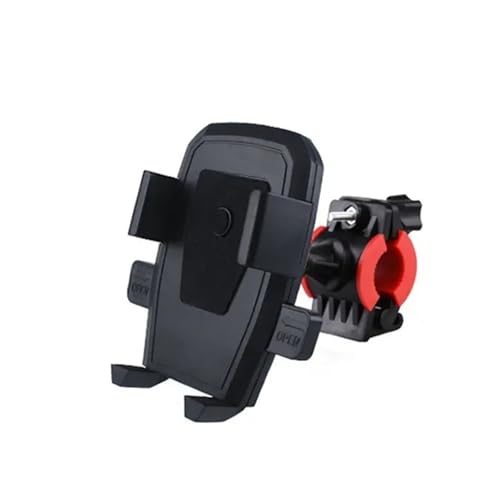 Handyhalterung Motorrad Motorrad Universal Telefon Halter Stehen Auto Lock Handy Halter Motor Bike Lenker Clip Ständer GPS Halterung Handyhalter Fahrrad(Black)