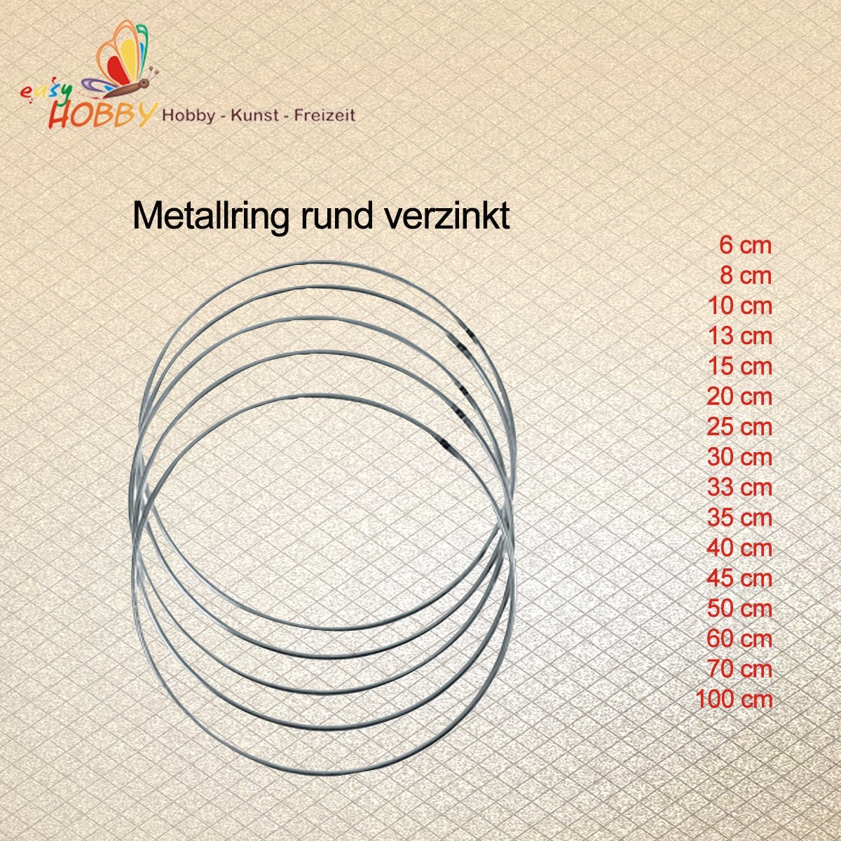 SMITS Metallring rund verzinkt 45 cm Ø, 5 Stück