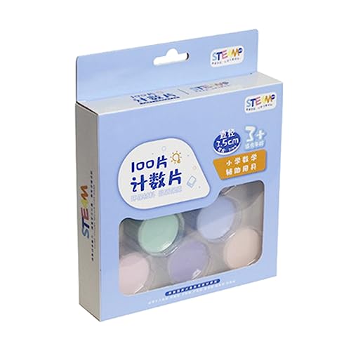 MEELYHOME Plastic Solid Bingo Chips, Chips for Games, Counting Manipulatvies, Game Chips, Math Counters for Kids, Counting Chips,