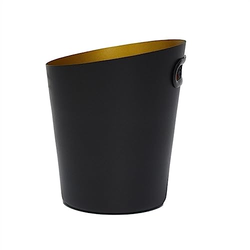 HEGZA Eiskübel Edelstahl-Eiskübel-Kühler, Whisky-Weinbar-Zubehör, Champagner-Eimer-Kühler, geeignet for Cocktail-Party, Weinflasche, Restaurant, Bar-Party Eiskübel Weinkübel (Color : Schwarz)