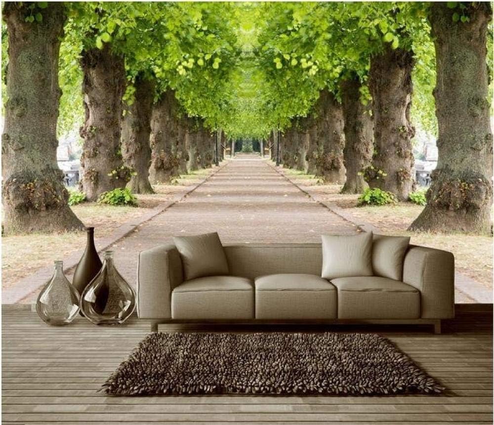 Baumgesäumter Weg Raum Für Landschaftskunst 3D Tapete Poster Restaurant Schlafzimmer Wohnzimmer Sofa TV Dekorative Wand-400cm×280cm