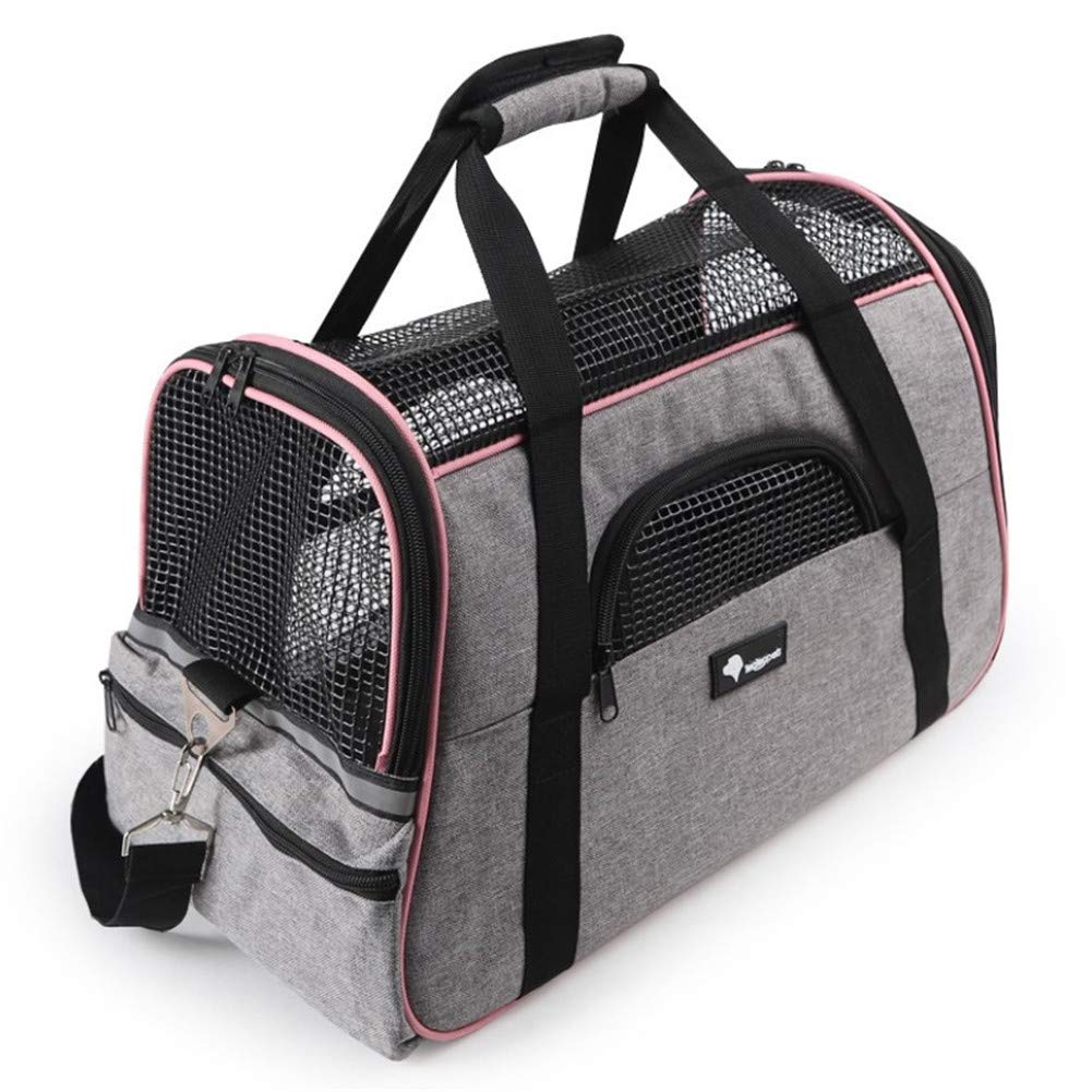 Rysmliuhan Shop Hundetasche Für Kleine Hunde Hundetasche Klein Hundeträger für mittlere Hunde Hundereiseträger Kleiner Hundeträger Welpenträger für kleine Hunde pink