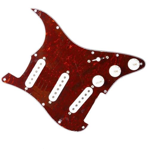 Standard-Pickguard-Tonabnehmer 3 Single Coil Pickups SSS Prewired Pickguard Loaded E-Gitarre Pickguard Pickup Set (Color : L)