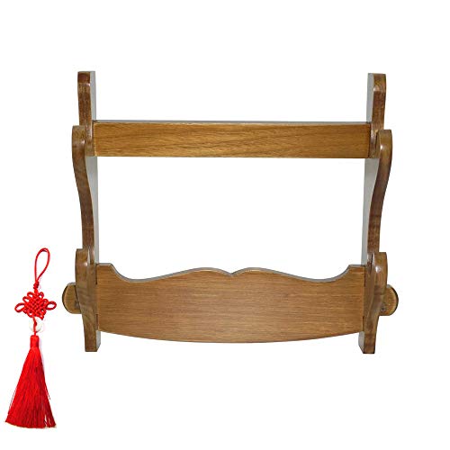 SOFIALXC Schwerthalterung Wandhalterung Samurai Schwerter Wand Display Schwert Katana Display Halter Ständer Halterung Schwert Waffenständer Aufhänger,2Tier