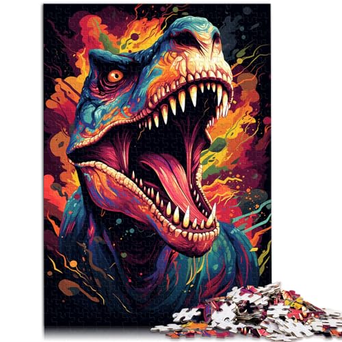 Spielzeug-Puzzle Wilder bunter Dinosaurier 1000-teiliges Puzzle für Erwachsene Puzzle Holzpuzzle Interessantes Puzzle zur Stressreduzierung 1000 Teile (50 x 75 cm)