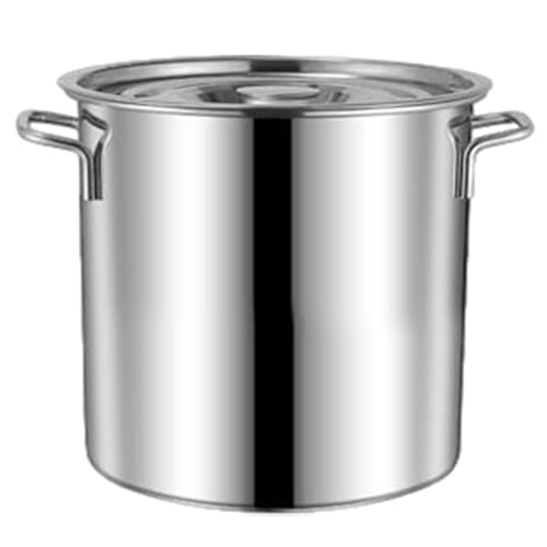 Stock Pot - Whole Clad Stock Pot with Lid, Pasta Pot | Stainless Steel Soup Bucket | Steamer Cookware Cooking Pot, Stew Pot, Canning Pot, Sauce Pot for Oil, Soup, Brine, Noodle, Rice