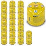 Z.M.C 24x 190g 400 ml Butan Stechkartusche Gaskartusche Stechgaskartusche Butangas Kartuschen mit Sicherheitsventil für Gaskocher Gasbrenner Campingkocher Bunsenbrenner Lötbrenner EN417