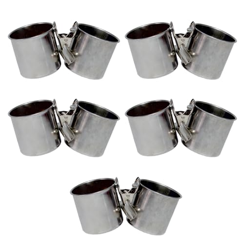 5 Stücke Fütterung Tasse Feeder Dish Abnehmbare Nutzung Lebensmittel Käfig Käfig