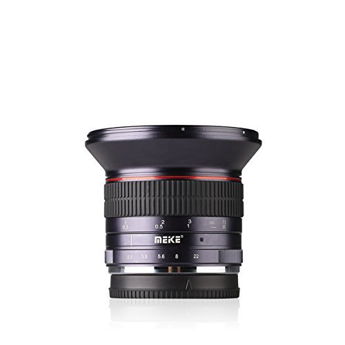 Meike MK 12 mm f/2.8 Weitwinkel Manueller Fokus Objektiv für Sony EMOUNT spiegellose Kamera mit APS-C ... (Sony Emount)