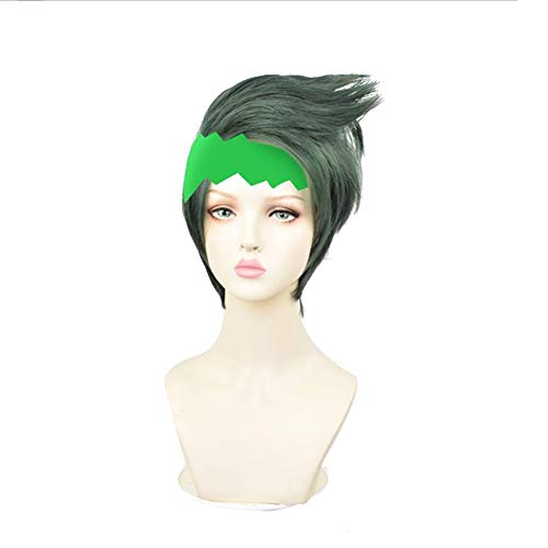 LINLINCD-Anime Coser Wig Cosplay Perücken Anime Cosplay JoJo Cosplay Perücke mit gratis Perücke Kakyouin Noriaki Wig(Farbe: Jolyne Cujoh) (Color : Rohan Kishibe)