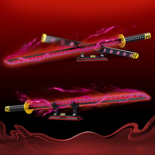 HEYCCO ONE Piece Roronoa Zoro Katana Sets, Sehr Schöne 3D-Dekoration,Black-Knife-autumn-Water(Fluorescence)