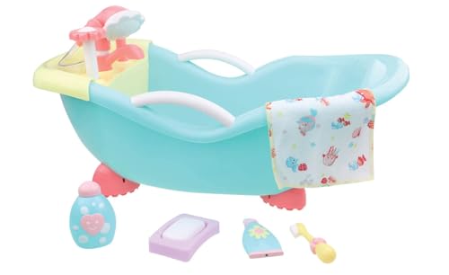 JC TOYS - Badewanne mit Zubehör und Dusche, Mehrfarbig (25520)