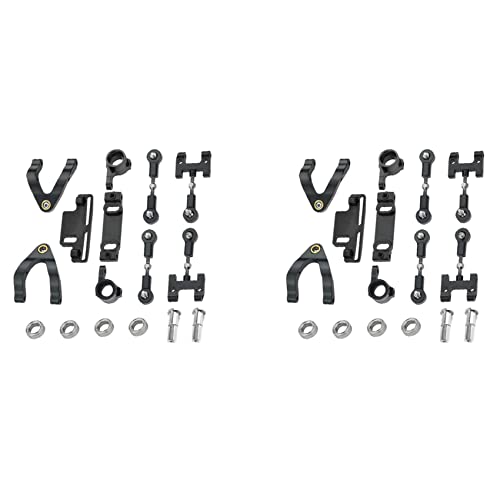 SICOSALT 2X Metall Lenkung Schale Obere Untere Schwinge Sitz Lenkung Lenkschieber Drehung Block für D12 1/10 RC Auto Upgrade Teile,3