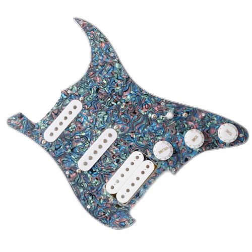 Standard-Pickguard-Tonabnehmer SSH E-Gitarre Schlagbrett Pickup Vordere Abdeckung Schaltung Montage Set Gitarre Ersatzteile (Color : 5)