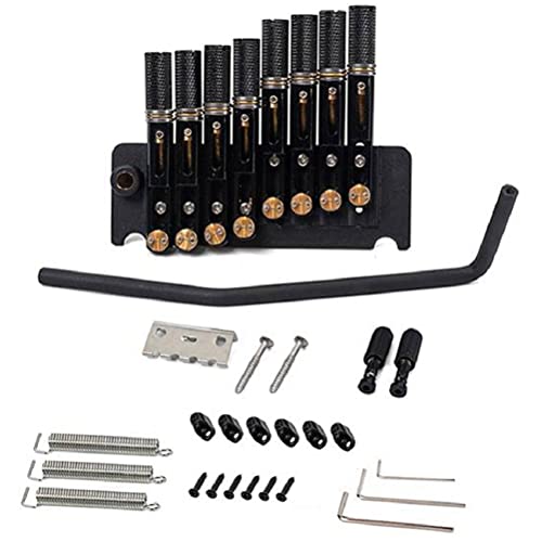 Sunmeit Guitar Bridge Guitar Bridge Set Tremolo Brücke für 8-Saiten-Headless Gitarren-Musikinstrument