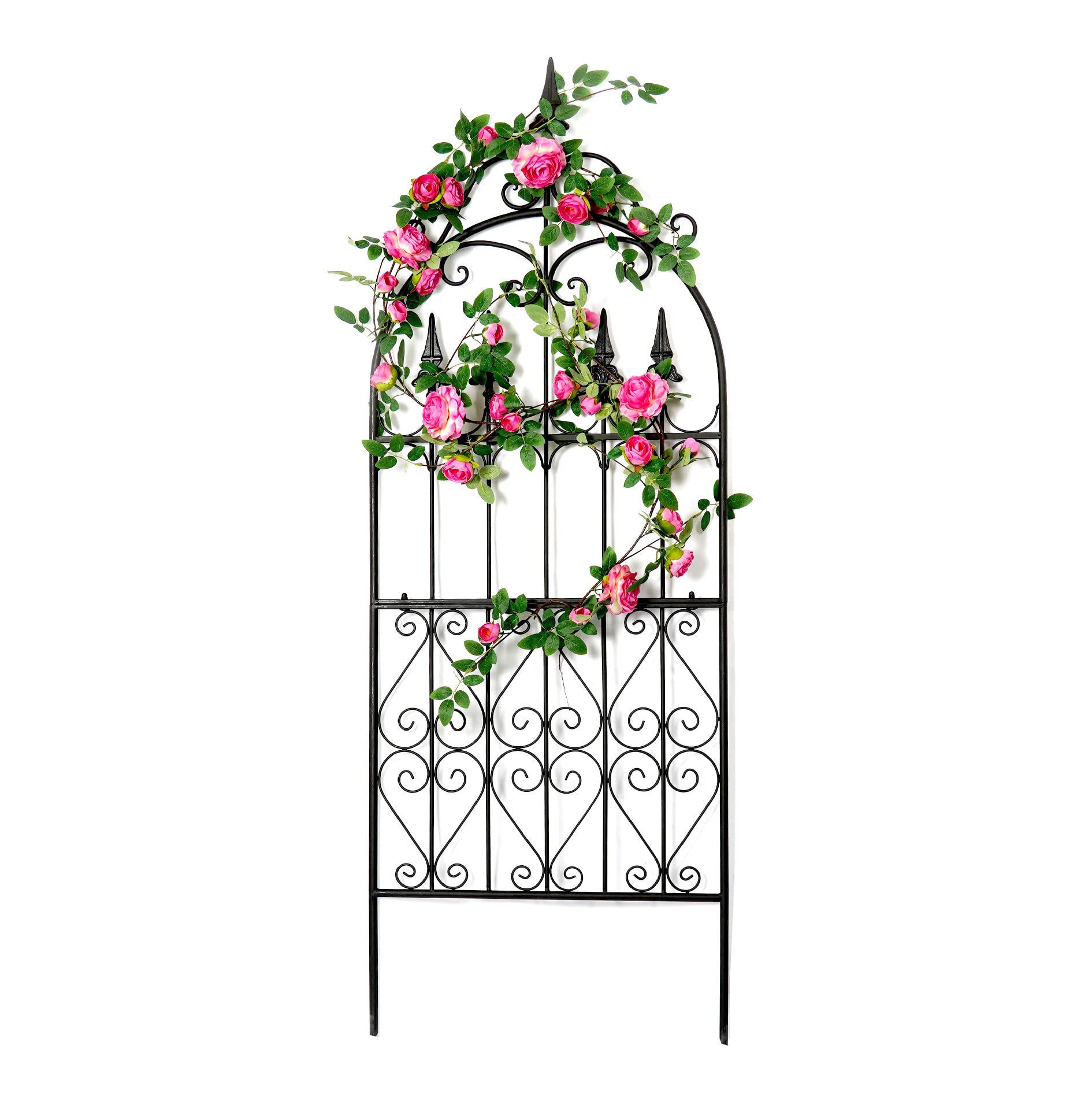 SCENDOR GARDEN Garten Rankgitter 152x55x1CM für Kletterpflanzen Metall Eisen Draht Rankhilfen für Outdoor Kletterpflanzen Unterstützung