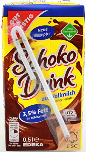 Gut & Günstig Schokodrink aus Vollmilch 3,5% Fett, 16er Pack (16 x 0,5 l)