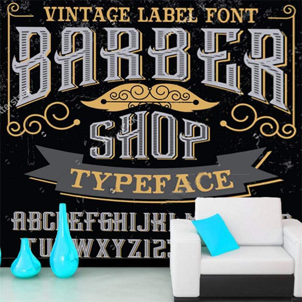 Barber Shop Friseur Theme Elemente 3D Tapete Poster Restaurant Schlafzimmer Wohnzimmer Sofa TV Dekorative Wand-350cm×256cm