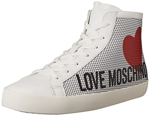 Love Moschino Damen Nuova pre-Collezione Primavera Estate 2022 Gymnastikschuh, Weiß, 36 EU