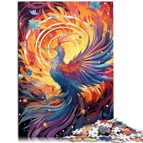 Puzzle Fantasie bunter Phönix Puzzle 1000 Teile Holzpuzzle Familienspiel Stressabbau Schwieriges Herausforderungspuzzle 1000 Teile (50x75cm)