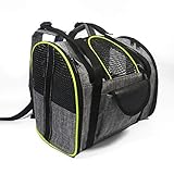 Rysmliuhan Shop Hundetragetasche Katzenrucksack Haustierträger für Hunde Tragbarer Haustierträger Hunderucksackträger Hundereiseträger Hundeträger Handtasche Green