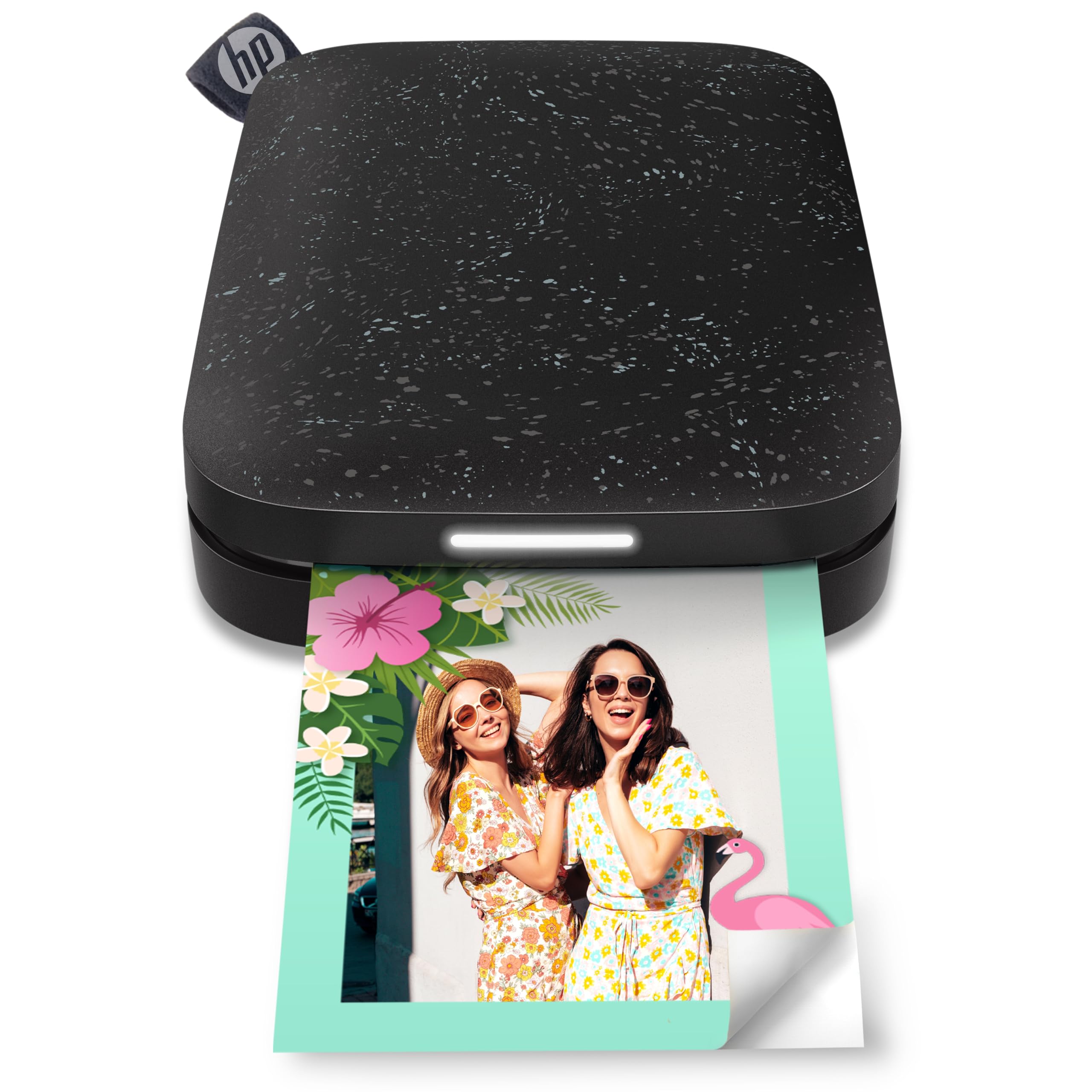 HP Sprocket 2x3" Sofortbilddrucker für Smartphones - Tragbarer, kabelloser Farbdrucker - Zink-Fotopapier mit Kleberückseite - Drucke von kompatiblen iOS- & Android-Geräten per Bluetooth-App - Schwarz