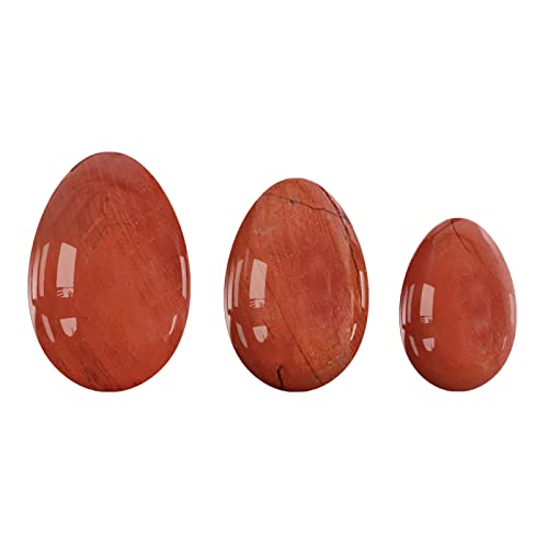 Natürlicher Kristall rau Yoni Egg 16 Arten Kristall-Massageball for Frauen Kegel-Übung Jade-, Jade-Eier (Color : Redstone Eggs)