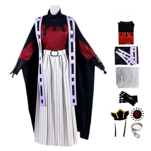 JGZGCG Anime Demon Slayer Douma Outfit Kimono Umhang Cosplay Perücke Kostüm Anzug Uniformen Erwachsene Party Geschenk