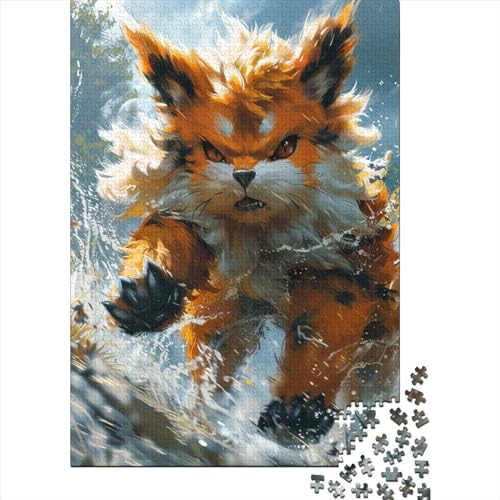 Tierfuchs-Holzpuzzle für Teenager, 1000 Teile, für Erwachsene, schwierige Puzzles, Geburtstagsgeschenk für Erwachsene, Jungen und Mädchen 29,53x19,69 Zoll