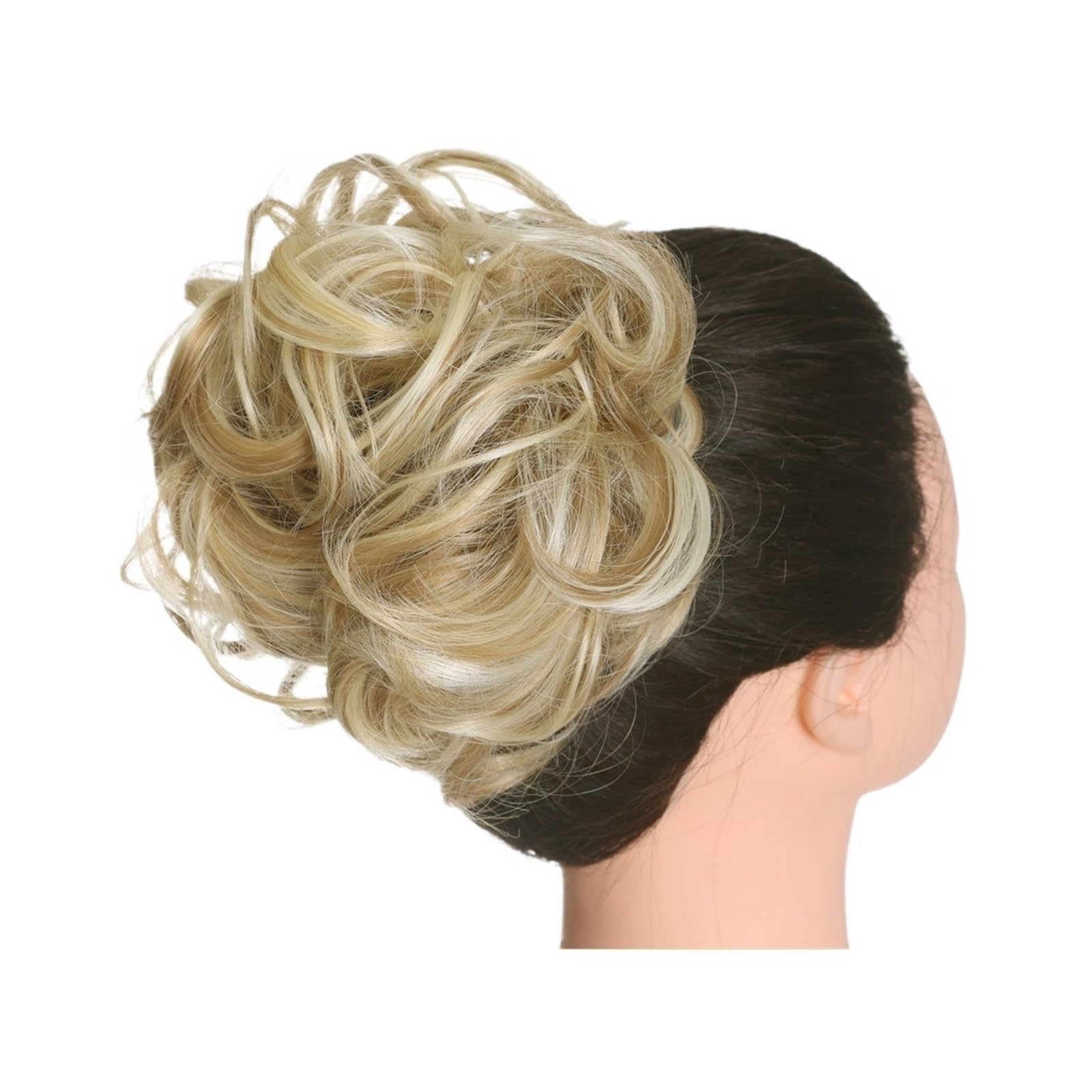 Haarteile Haarknoten Synthetischer unordentlicher Haarknoten, Chignon, Haargummis, gefälschtes Haarband, Zopf, elastischer Haarteilschwanz for Frauen, synthetischer Wickel, lockiger Pferdeschwanz Bröt