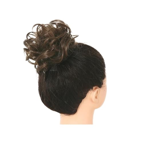 Haarteil Synthetischer unordentlicher Haarknoten, Chignon, Haargummis, gefälschtes Haarband, Zopf, elastischer Haarteilschwanz for Frauen, synthetischer Wickel, lockiger Pferdeschwanz Haarverlängerung