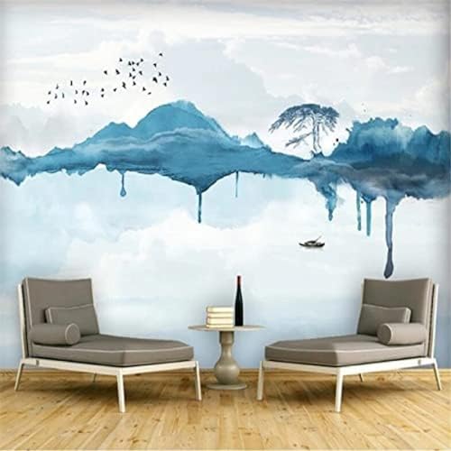 XLMING Vögel Der Wolken Und Kiefernwälder 3D Tapete Wohnzimmer Sofa Schlafzimmer Esszimmer Home Dekoration Wand-300cm×210cm