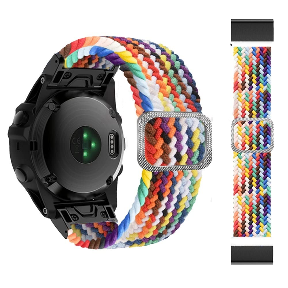 OPKDE Loop Nylon-Uhrenarmband mit Schnellverschluss für Garmin Fenix 6 6X Pro 5X 5 Plus 3HR Fenix 7X 7 Forerunner 935 MK2 Uhrenarmband, 26 mm, Achat