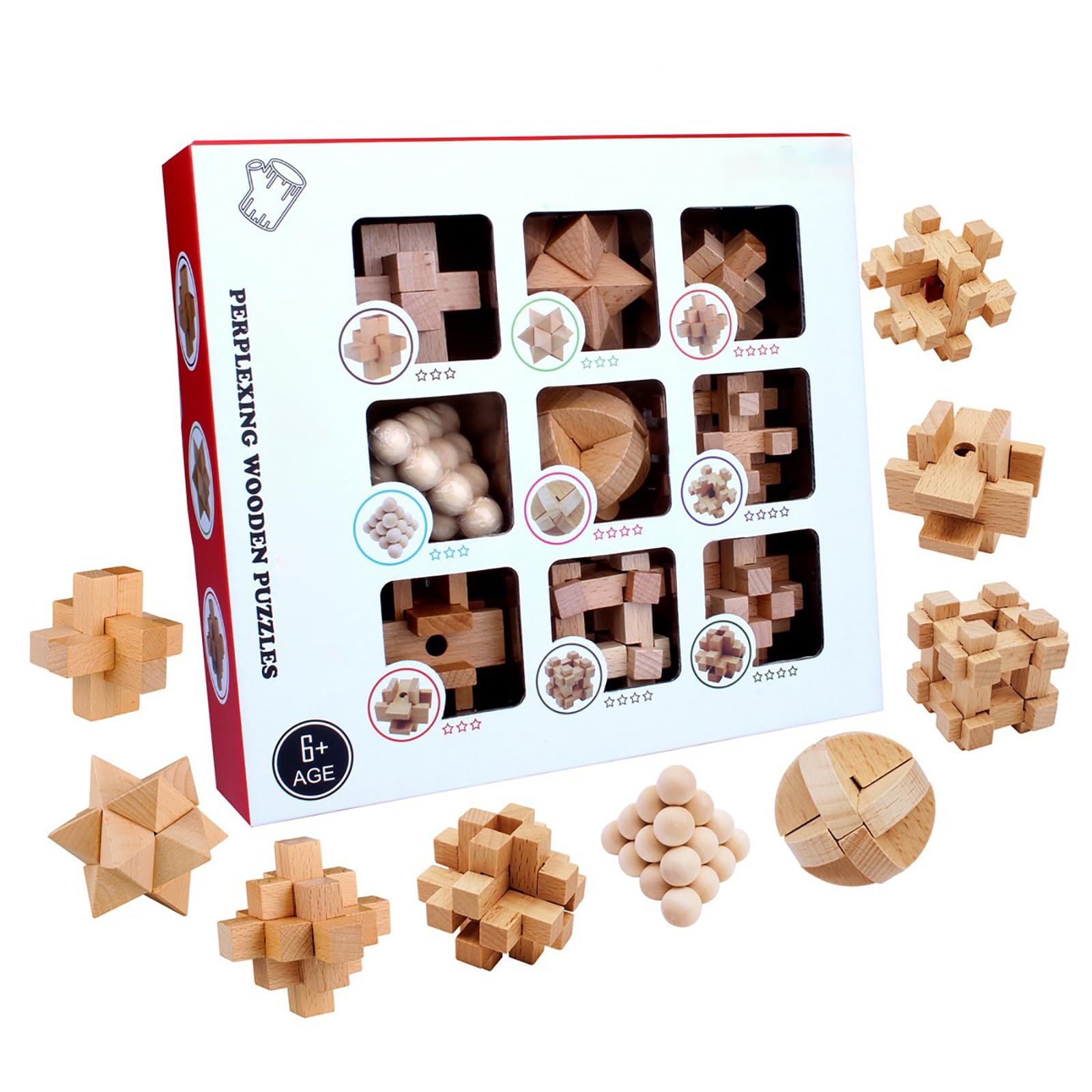 9Pcs 3D Gehirne Puzzle Entfernen Schlösser Spielzeug Entwicklung Lernen Spielzeug Geschenk